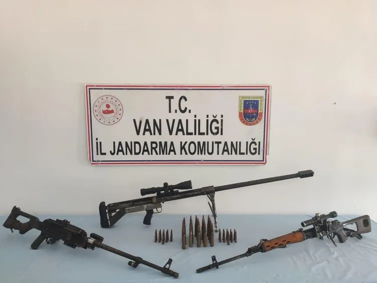 Başkale’de PKK’nın suikast silahları bulundu