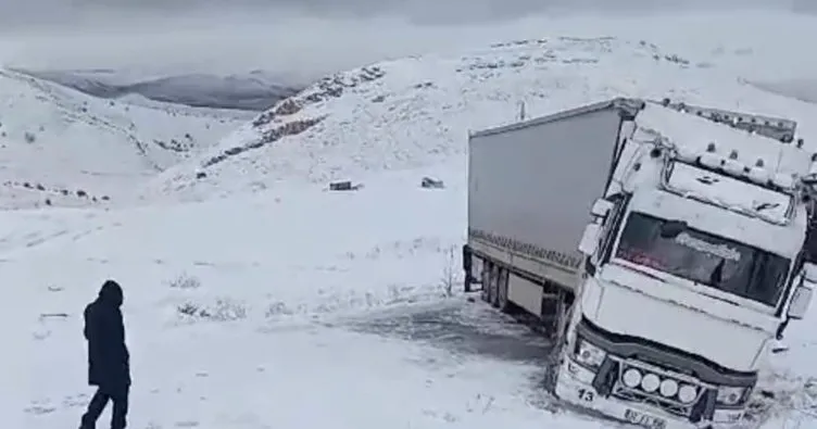 Yer Erzurum: TIR sürücüsü navigasyon mağduru oldu!