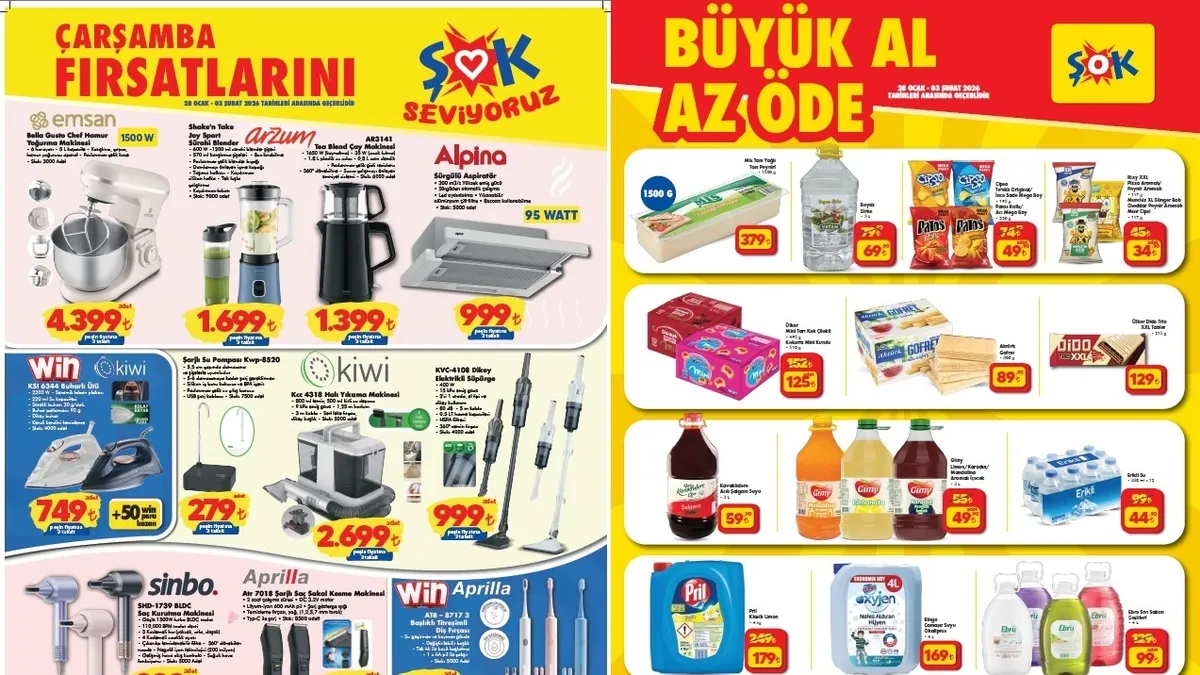 ŞOK AKTÜEL YENİ HAFTA! 28 Ocak - 3 Şubat ŞOK aktüel ürünler kataloğu yayında!