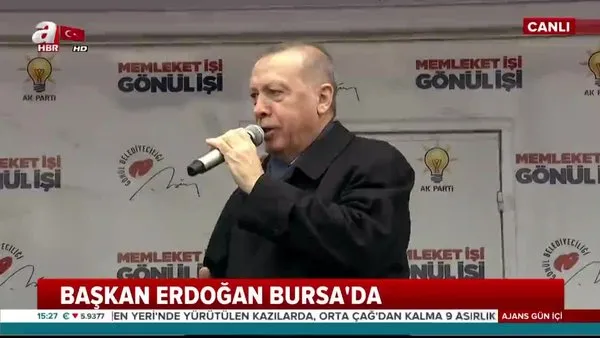 Cumhurbaşkanı Erdoğan'dan Bursa'da önemli açıklamalar