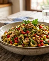 Sofranızı renklendirecek! Yeşil zeytin salatası tarifi