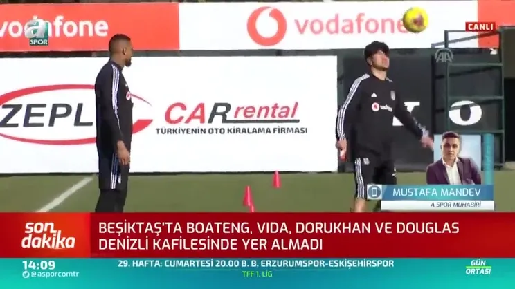 Beşiktaş'ın Denizli kafilesinde 4 eksik