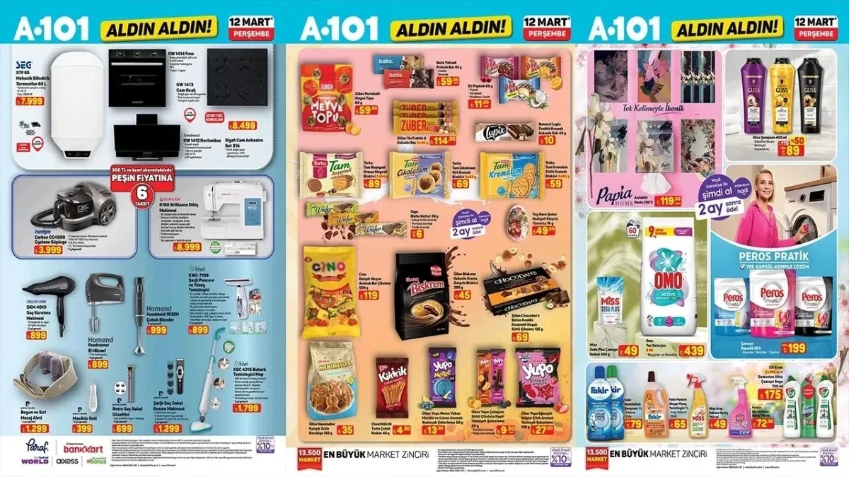SEPETLER DOLUP TAŞIYOR! A101 aktüel 12 Mart kataloğu: Dikiş makinesi, mop, süpürge...