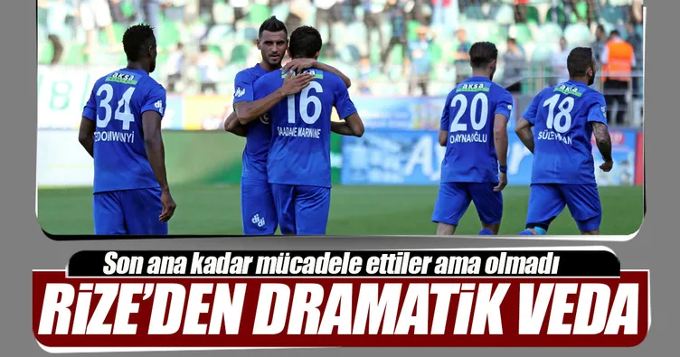 Çaykur Rizespor’den dramatik veda