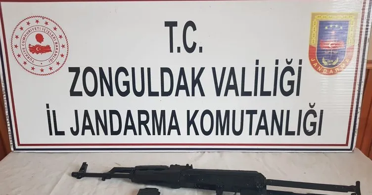 Jandarma Kaleşnikof piyade tüfeği ele geçirdi