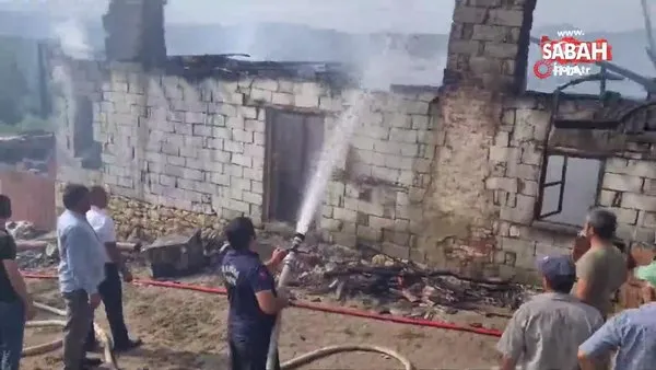 Manisa Gördes'te ev yangını: 1 yaralı | Video