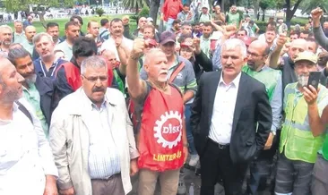 İBB önünde işçi eylemi