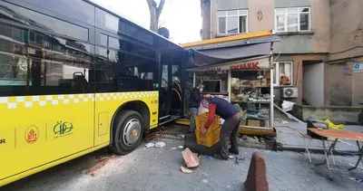 Son dakika: Beyoğlu’nda korkunç kaza! İETT otobüsü büfeye daldı