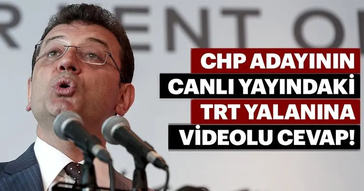 CHP adayının canlı yayındaki TRT yalanına videolu cevap!