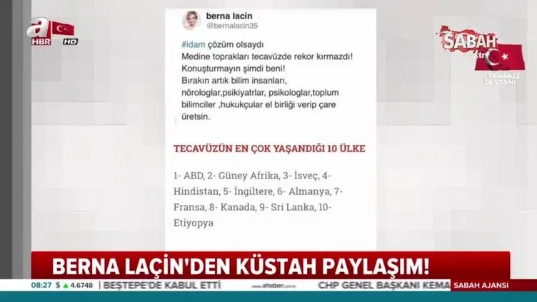 Berna Laçin'den küstah paylaşım!