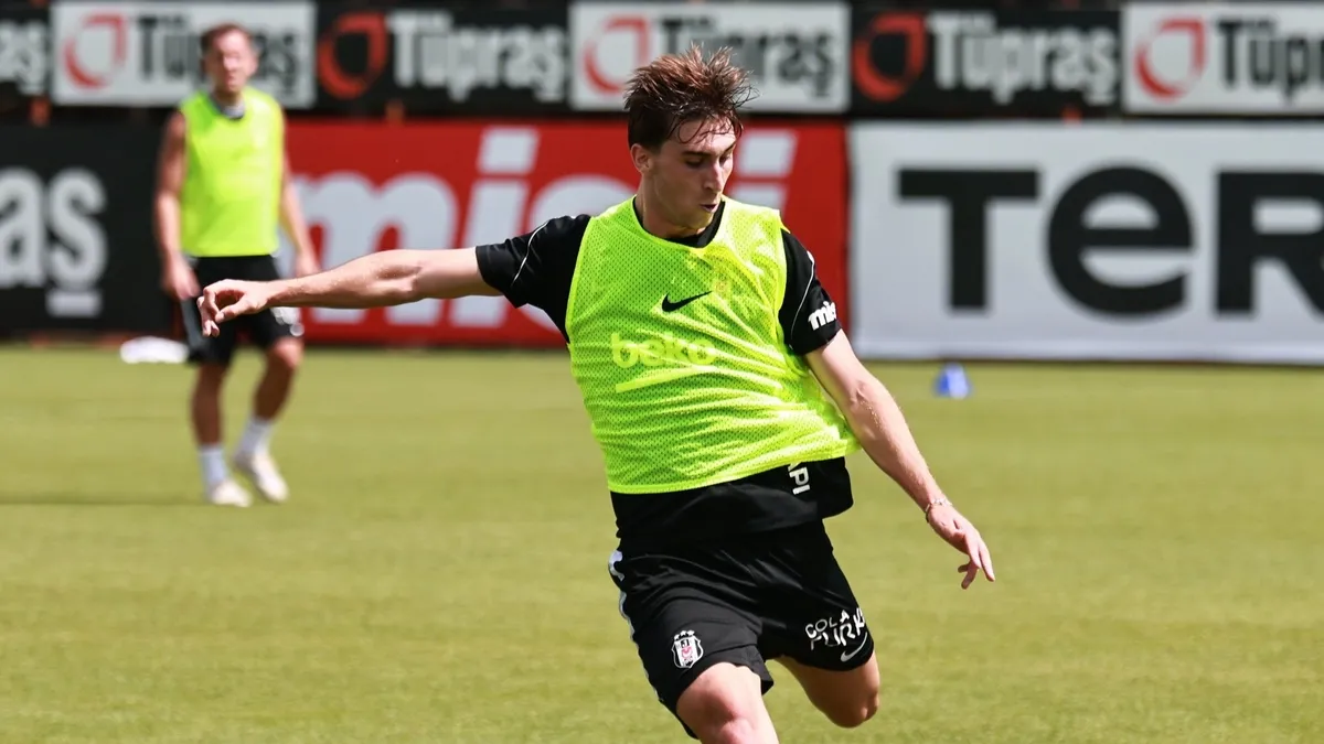 Fabio Miretti ve Ernest Poku, Beşiktaş'ta ilk antrenmanına çıktı!