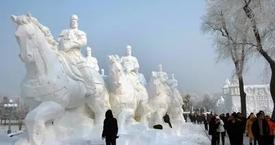 Kazakistan’da uluslararası buz heykelleri yarışması sona erdi