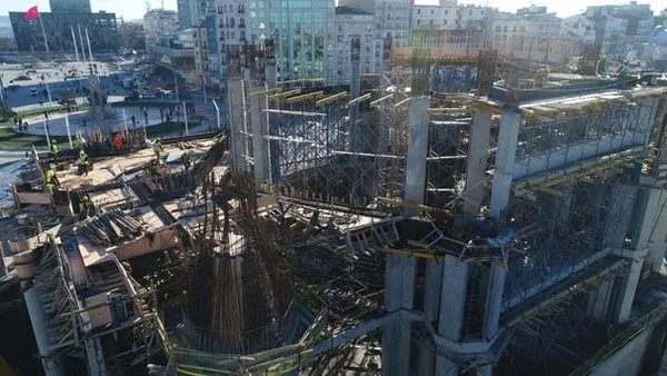 Taksim Camii'nnin yarısından fazlası tamamlandı