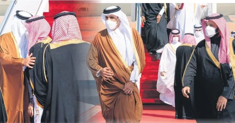 Katar Emiri ile Prens Selman kucaklaştı