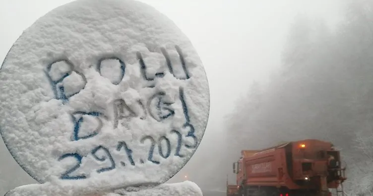 Kar yağışı Bolu Dağı’na ulaştı