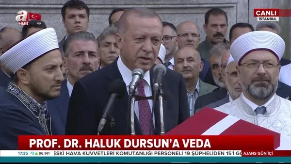 Cumhurbaşkanı Erdoğan,  Prof. Dr. Ahmet Haluk Dursun'un cenaze namazına katıldı