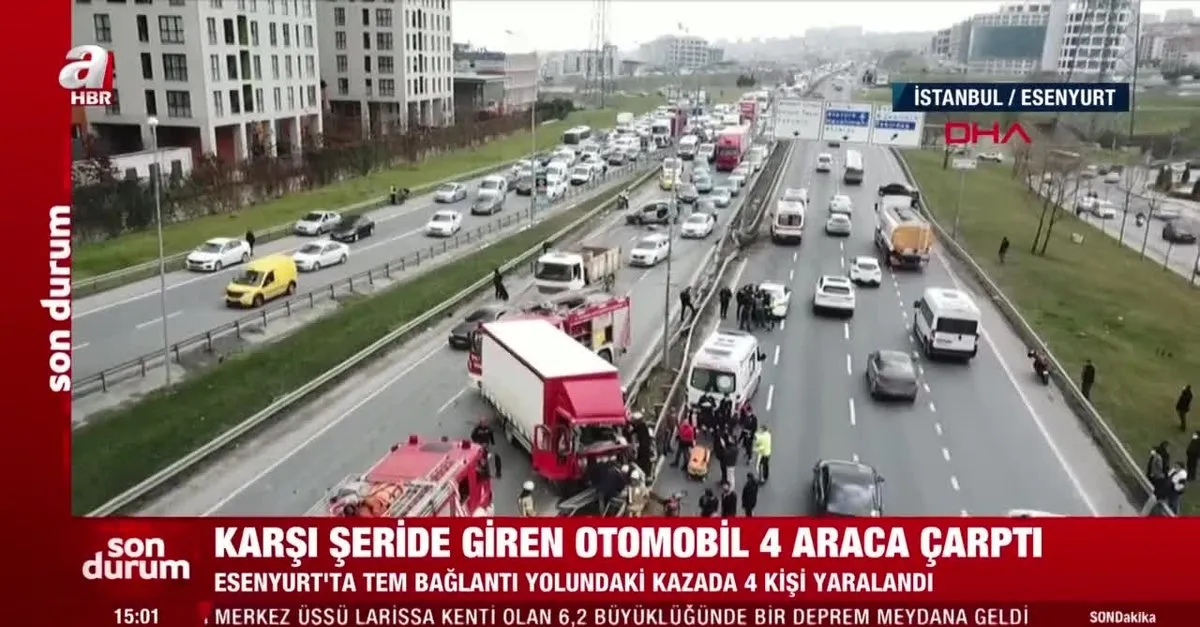 son dakika istanbul da tem baglanti yolunda feci kaza video videosunu izle son dakika haberleri