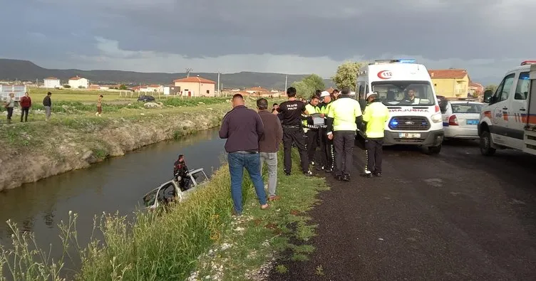 Aksaray’da sulama kanalına uçan araçtaki 1 kişi öldü, 1 kişi yaralandı