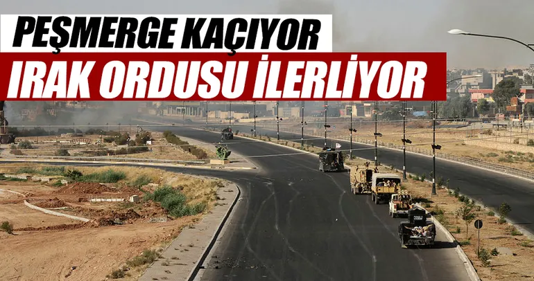 Peşmerge kaçıyor Irak ordusu ilerliyor