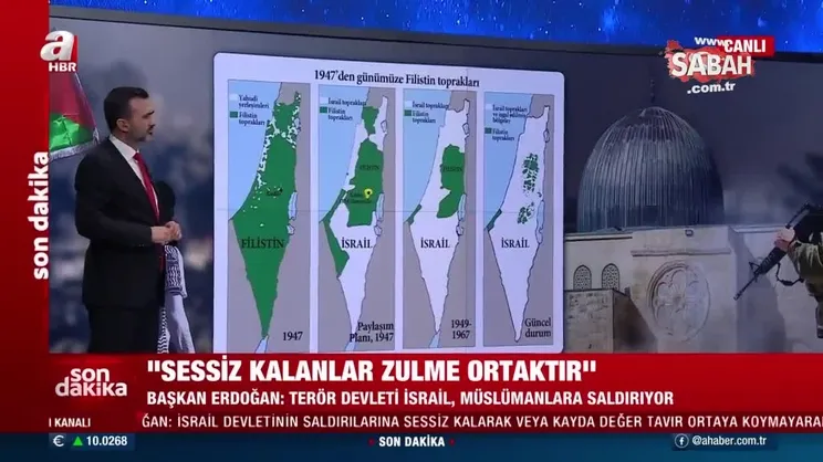 1947’den günümüze Filistin toprakları… Tüm detaylar A Haber’de anlatıldı | Video