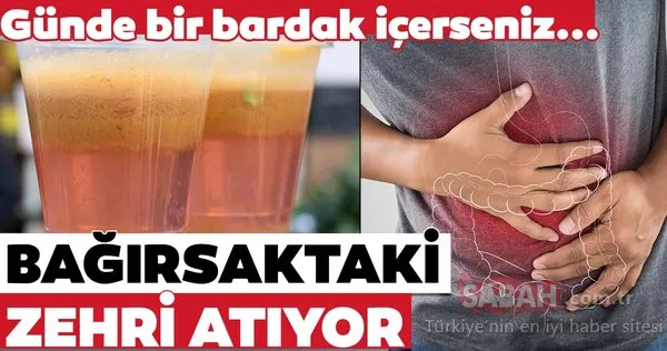 Günde bir bardak içildiğinde bağırsaklardaki zehri atıyor! İşte mucize tarif...
