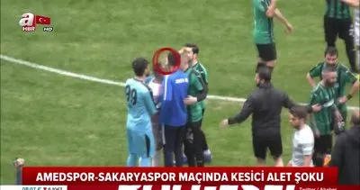 Amedspor - Sakaryaspor maçında skandal! Amedsporlu Mansur Çalar, kesici aletle çıktığı maçta futbolcuları böyle yaraladı!