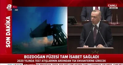 Cumhurbaşkanı Erdoğan’dan Milli Füze Bozdoğan müjdesi... Tam isabetle vurdu!