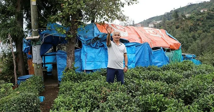Rize’de 15 yıldır yaz kış çadırda yaşıyor