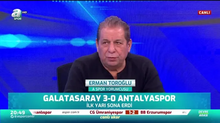 Erman Toroğlu: Galatasaray'ı ilk defa futbol oynarken gördüm!