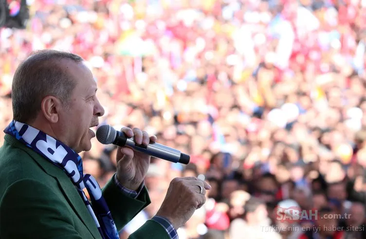 Cumhurbaşkanı Erdoğan, Erzurum'da böyle karşılandı