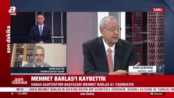 Gazeteci Sadık Albayrak, Mehmet Barlas’ı kaybetmenin acısını anlattı | Video