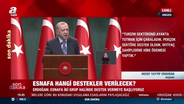 Son Dakika Haberi... Başkan Erdoğan duyurmuştu! Esnafa destek paketinin detayları belli oldu | Video