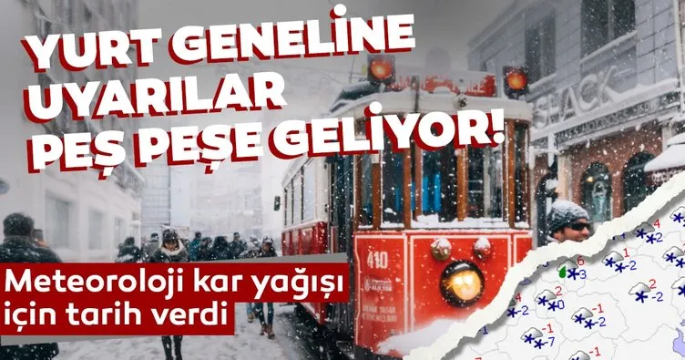 Son dakika: İstanbul’a ne zaman kar yağacak? Meteoroloji’den hava durumu raporunda duyurdu