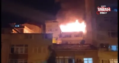 Şişli’de korkutan yangın kamerada | Video