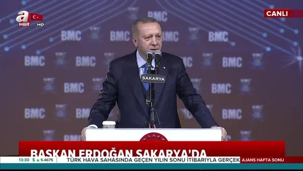 Cumhurbaşkanı Erdoğan, Sakarya'da konuştu