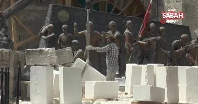 Depremde hasar alan tarihi Gaziantep Kalesinin restorasyonuna başlandı | Video