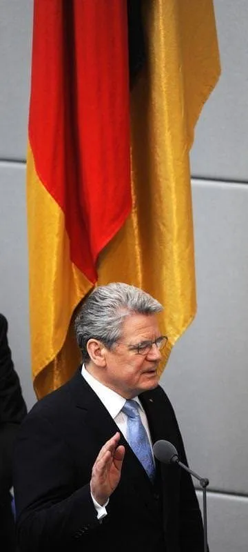 Gauck'un yemin töreninden kareler