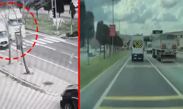 Nevşehir’de facianın eşiğinden dönüldü:TIR’ın öğrenci servisleriyle tehlikeli manevrası kamerada!