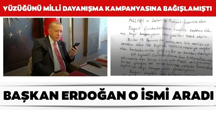 Son dakika: Başkan Erdoğan’dan anlamlı telefon