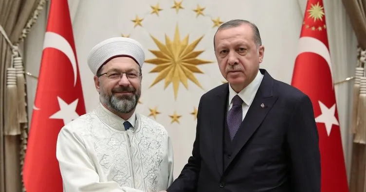 Başkan Erdoğan Prof. Dr. Ali Erbaş’ı kabul etti