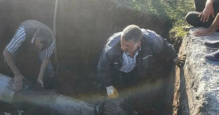 Ardahan Belediyesinden şehrin ana su şebekesi borusuna yapılan tahribata suç duyurusu