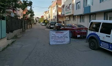 Gebze’de bir sokak karantinaya alındı