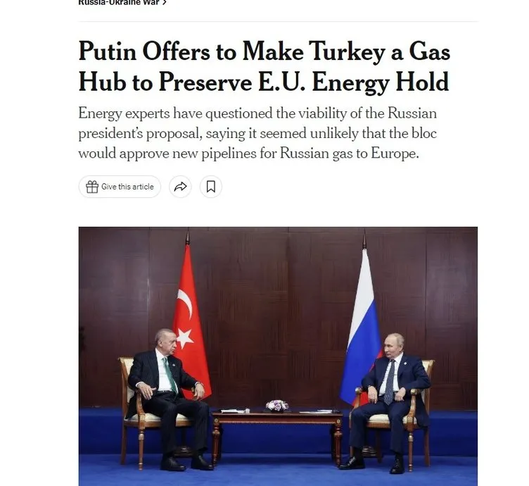 Tarihi zirve dünya manşetlerinde: Türkiye en büyük doğal gaz merkezi haline gelecek