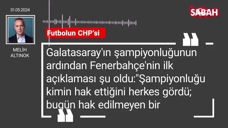 Melih Altınok | Futbolun CHP'si