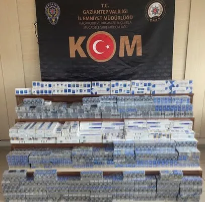 Gaziantep’te 3 bin 890 paket kaçak sigara ele geçirildi
