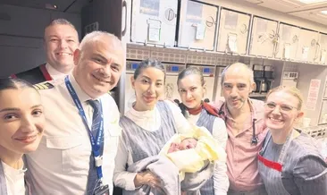 THY uçağında doğum sürprizi