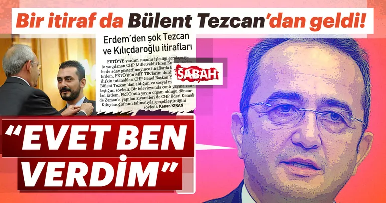 Eren Erdem'in ardından bir itiraf da Bülent Tezcan’dan geldi!