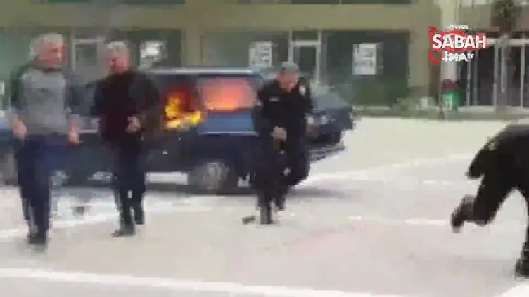 İntihar girişiminde bulunurken kendisini ve polisleri yakıyordu