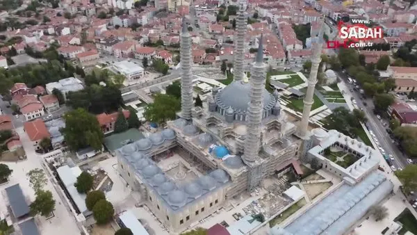 Selimiye Camisi'nin kaybolan mavi çinileri, yeniden üretilerek yerine monte edildi | Video