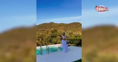 Ünlü şarkıcı Ceylan’dan havuz başında dans | Video